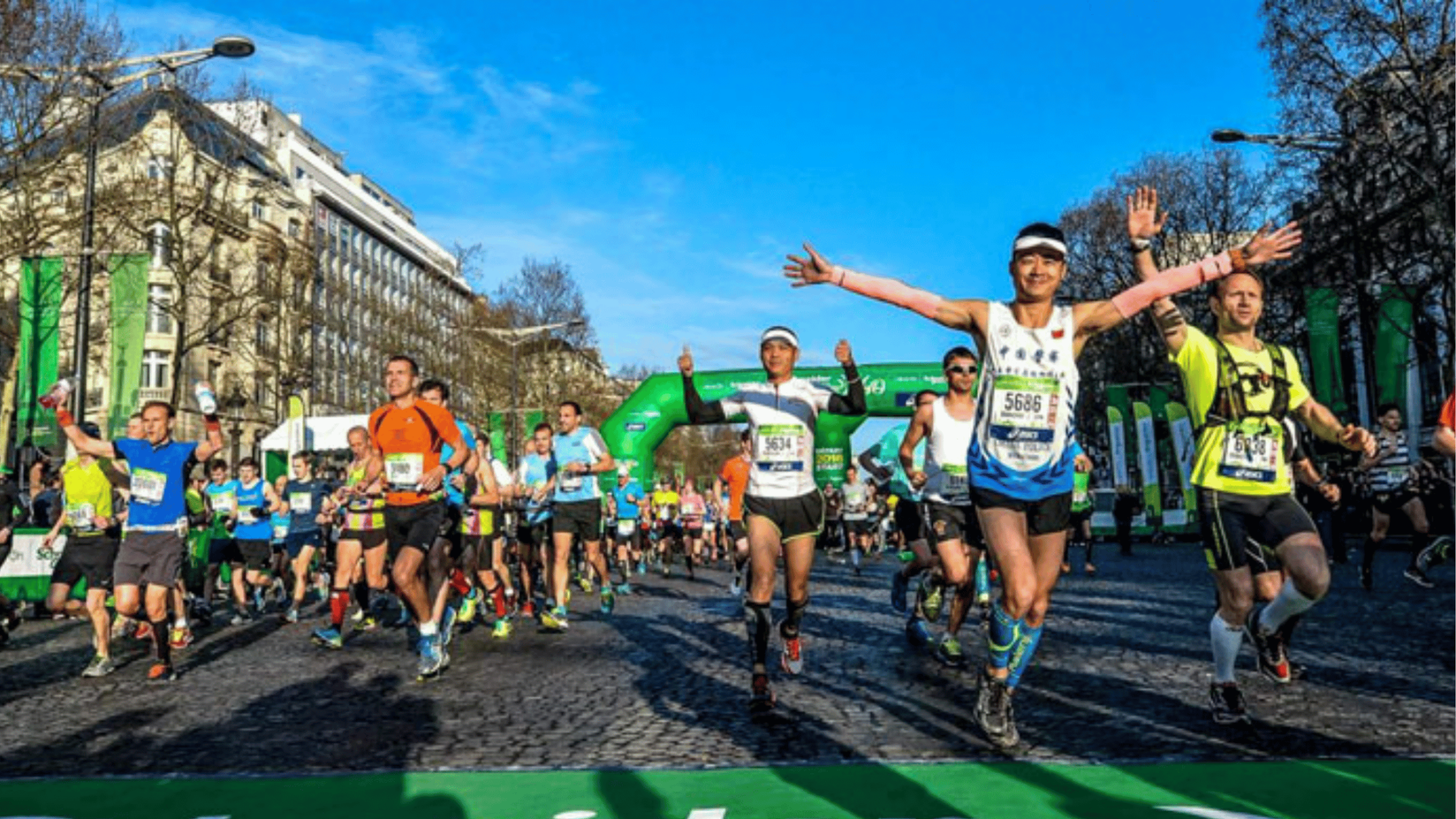 photograph of runners in paris