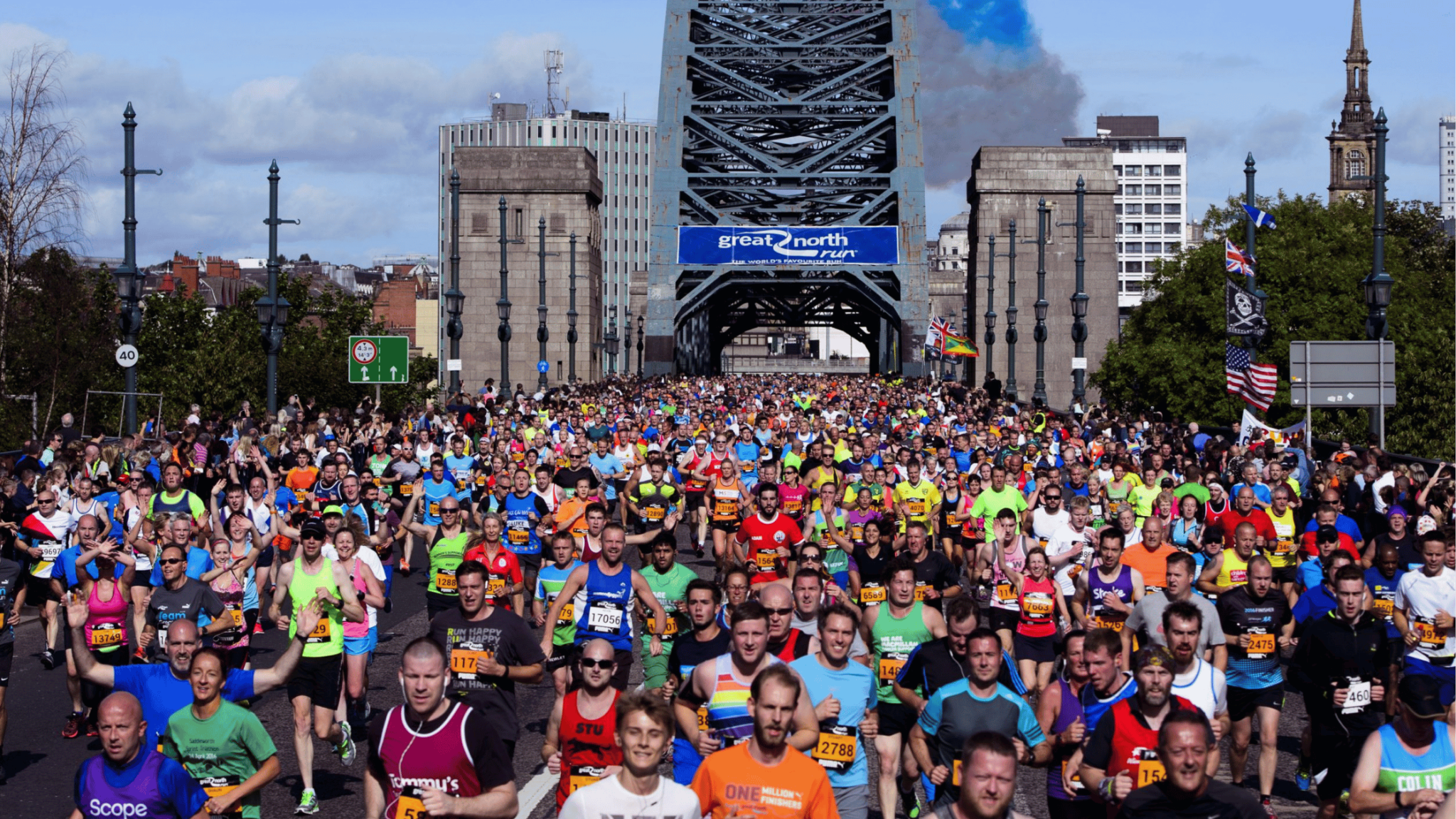 Photograph of runners in the great north run