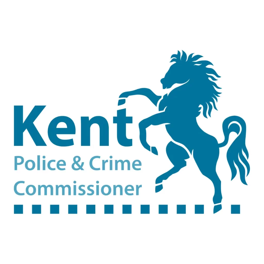 Kent Police and Crime Commissioner logo with blue horse
