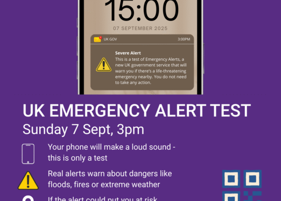 UK Emergency Alert Test Sunday 7 September 3pm