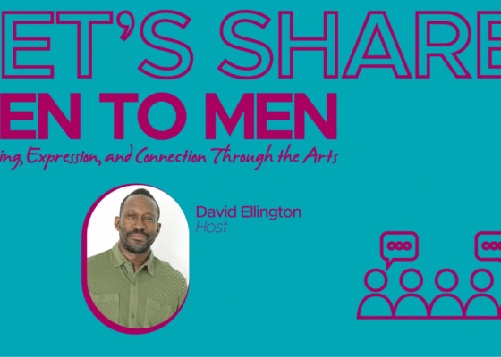 Let's share: men to men with photo of host David Ellington