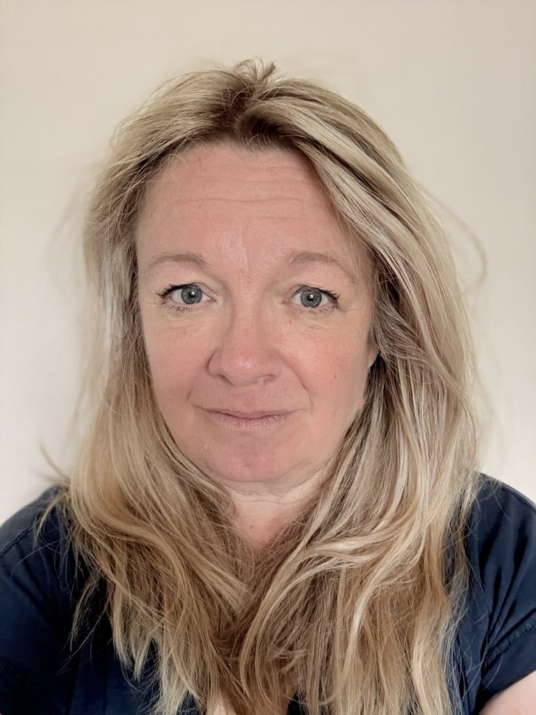 Woman with long blonde hair