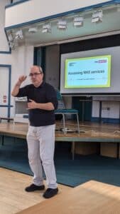 Robin presenting Accessing NHS Services