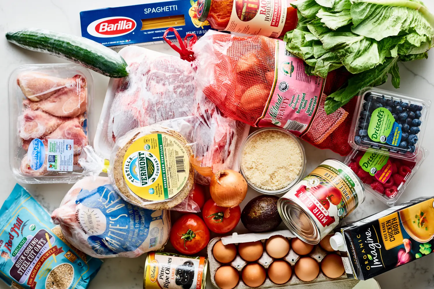 SH brand colours graphics of food pack