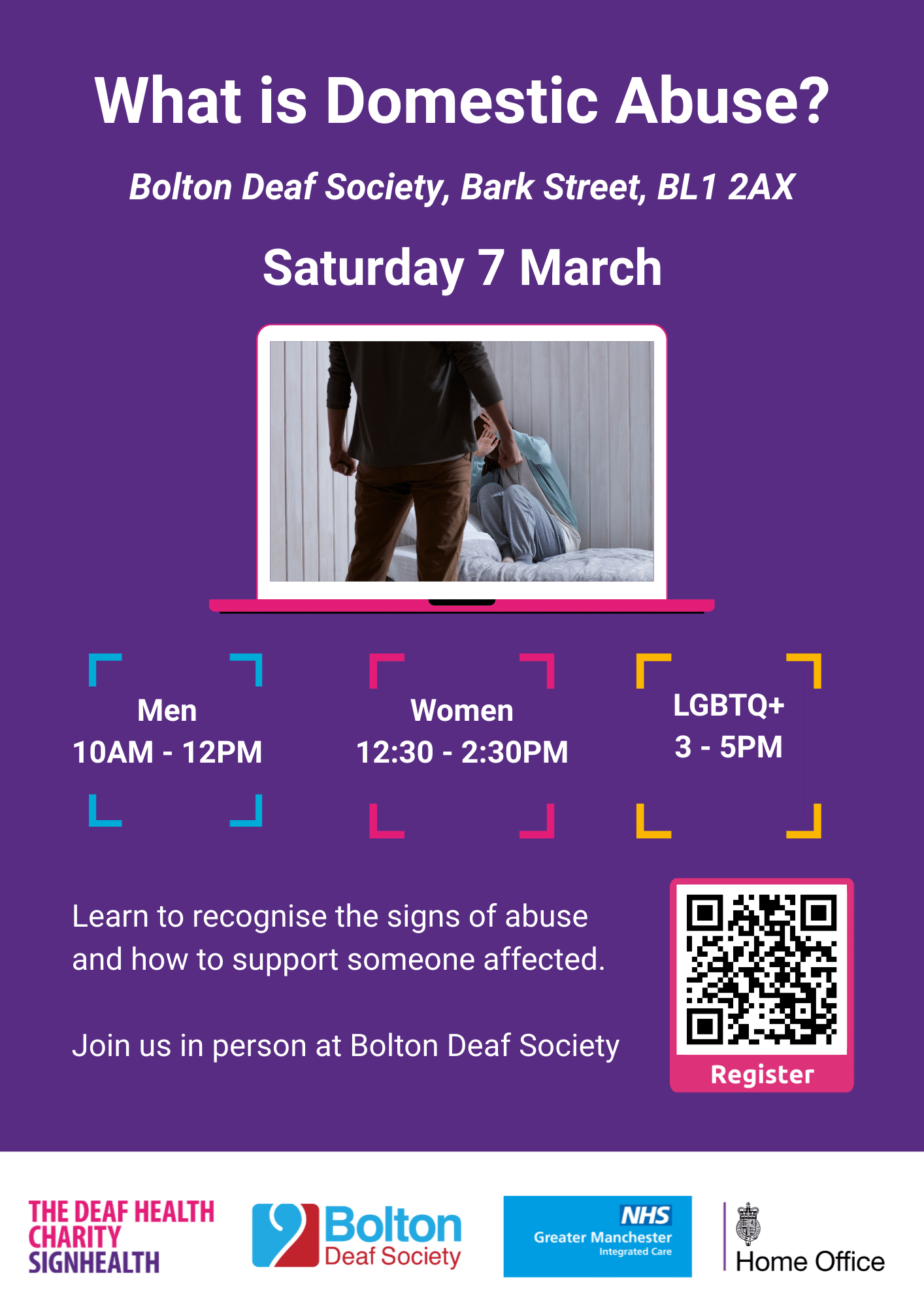 Domestic abuse workshops with Bolton Deaf Society